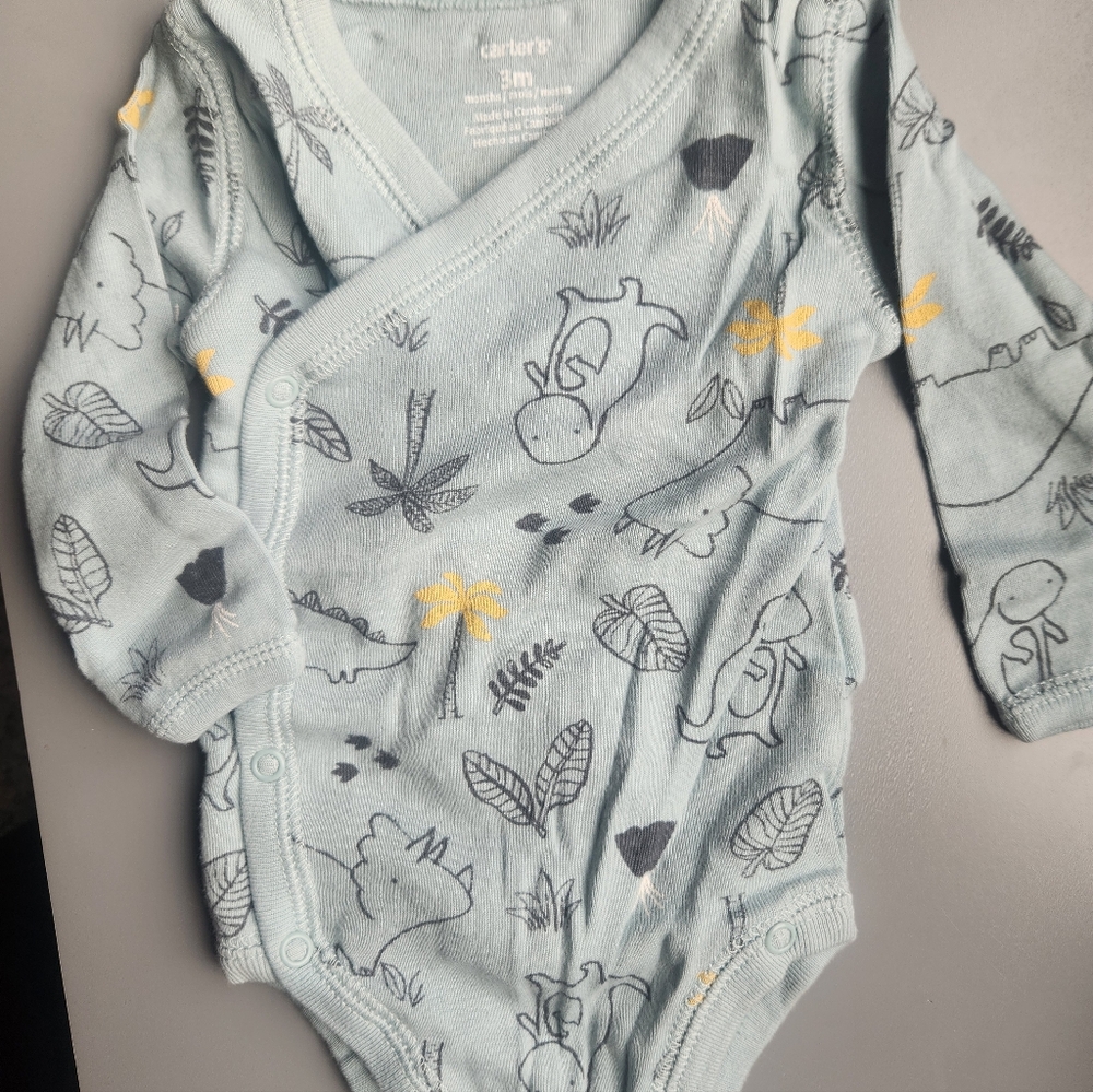 Carter's Blue and Yellow Dinosaur One Piece